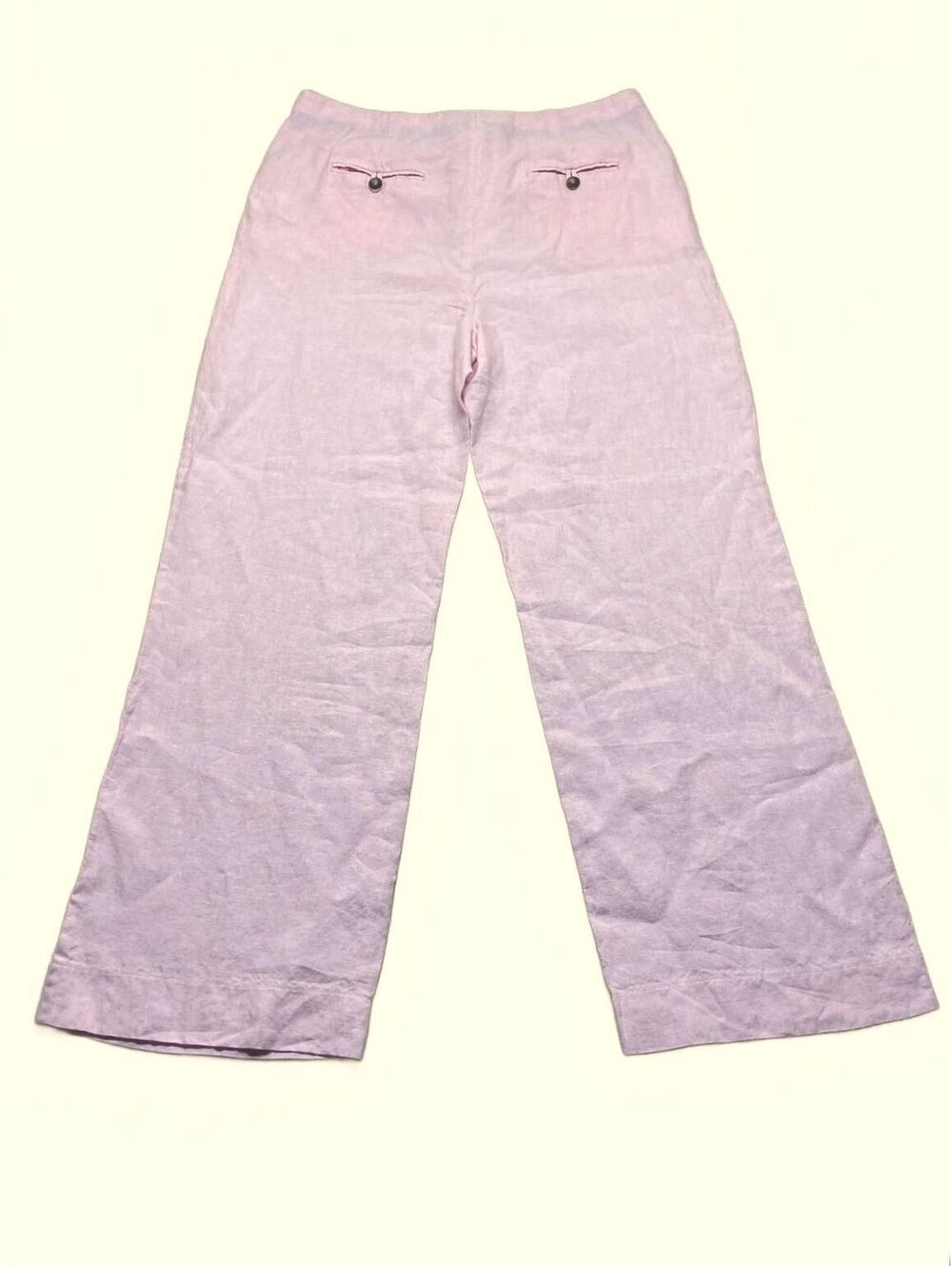Boden Pink Linen Wide Leg Pants UK 16 / US 12L - Picture 2 of 9